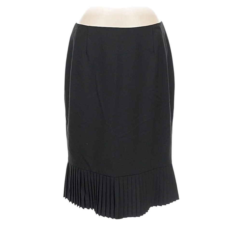ALFANI Black Lined Side Zip Flirty Ruffle Hem Skirt Business Womens SZ 2 EUC